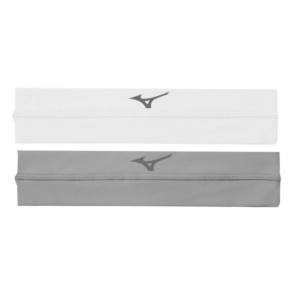 Mens Mizuno Viktory Volleyball Headband White/Grey Philippines (KRZCOI527)